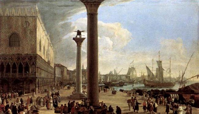 CARLEVARIS, Luca The Wharf, Looking toward the Doge-s Palace France oil painting art
